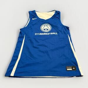 Nike Mens Blue White Reversible Byu Cougars Basketball Jersey Camp Size M Medium